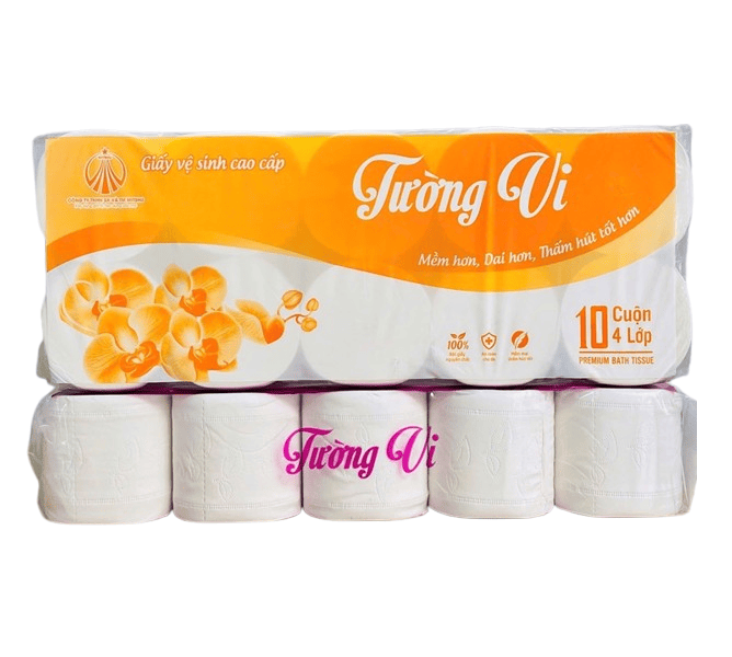 Giấy vệ sinh cao cấp Tường Vi màu cam