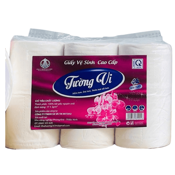 Giấy vệ sinh cao cấp Tường Vi loại 6 cuộn
