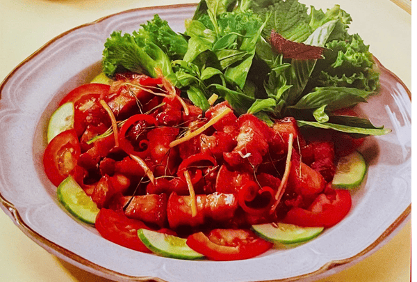 Cách làm món Thịt ba chỉ ram gừng lá chanh